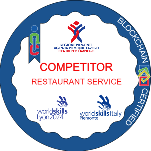 Competitor Restaurant Service ai Campionati dei Mestieri WorldSkills Lyon 2024.